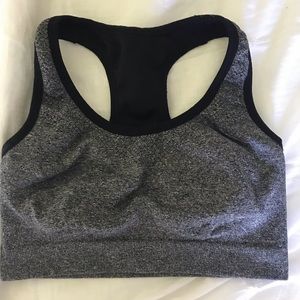 Reversible racer-back sports bra